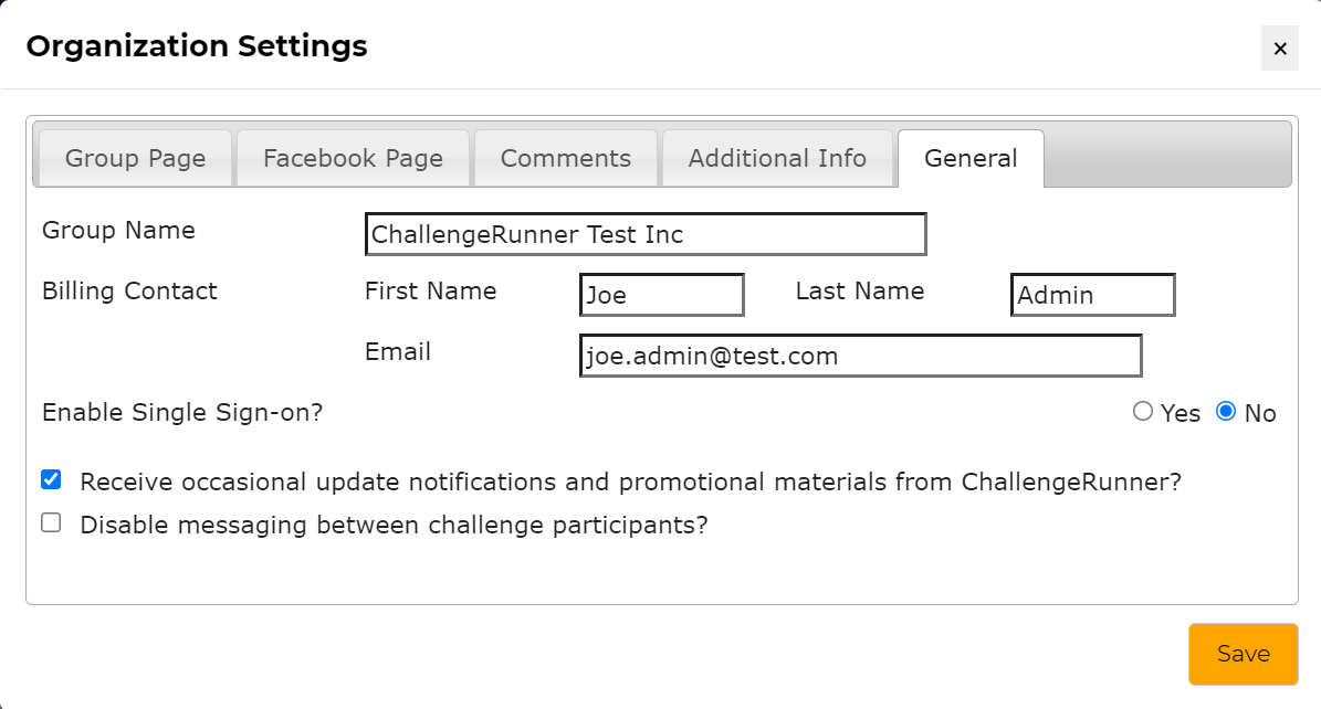 organization settings - organization